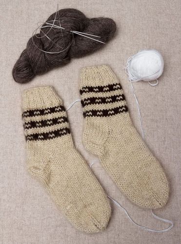 Chaussettes tricotées en laine pour homme - MADEheart.com