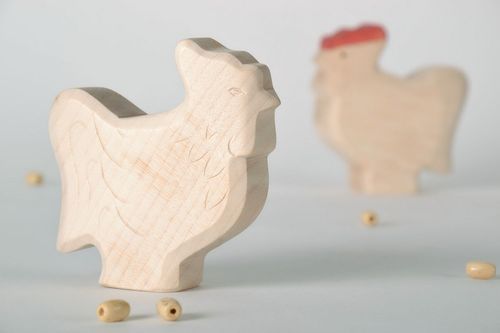 Wooden statuette Cock - MADEheart.com