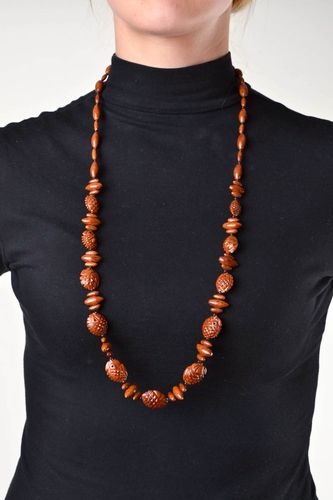 Collar hecho a mano ecológico y largo bisutería de moda accesorio para mujeres - MADEheart.com