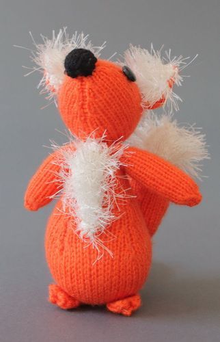 Volpe a maglia fatto a mano pupazzo morbido da bambini giocattolo a uncinetto - MADEheart.com
