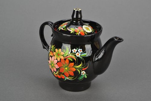 Bule de chá pintado artesanal - MADEheart.com