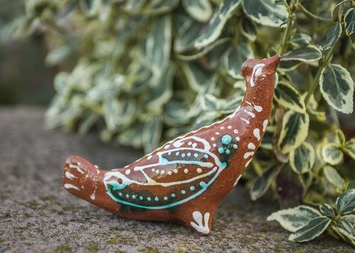 Statuetta pesce di argilla fatta a mano Figurina decorativa in ceramica  - MADEheart.com