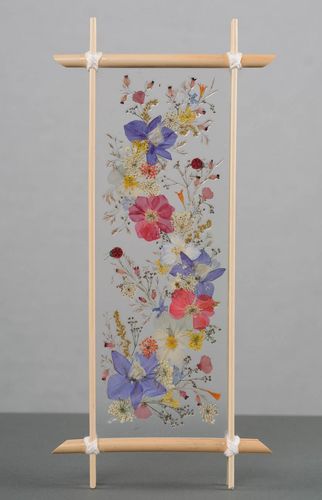Quadro con fiori secchi fatto a mano quadro insolito decorazione da parete - MADEheart.com