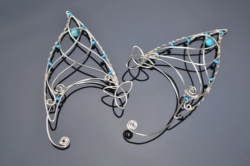 Orecchini ear cuff di filo di ferro orecchi di elfo accessori originali da donna - MADEheart.com