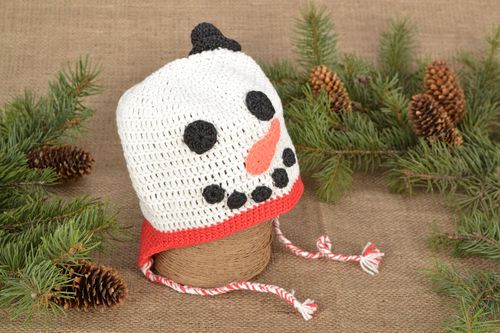 Bonnet tricot pour enfant Bonhomme de neige - MADEheart.com