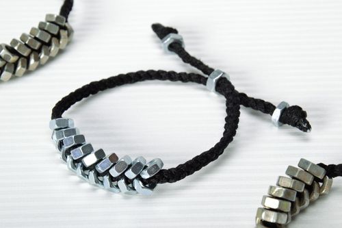 Woven bracelet with nuts - MADEheart.com