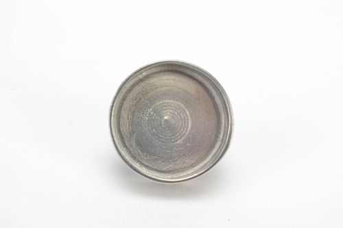 Unusual handmade DIY metal blank ring with round top jewelry craft supplies - MADEheart.com
