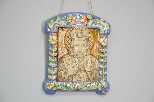 Глиняная икона Николая Чудотворца - MADEheart.com