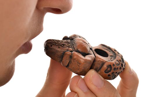 Pipa de arcilla hecha a mano regalo para hombre accesorio para fumador - MADEheart.com