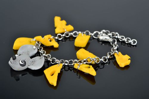 Bracelet Mouse and Cheese - MADEheart.com