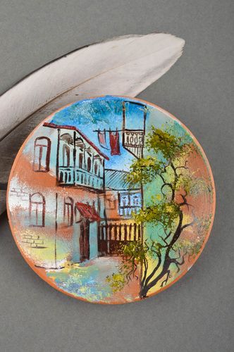 Wandteller Keramik handmade Deko zum Aufhängen Wanddeko Idee für Interieur - MADEheart.com