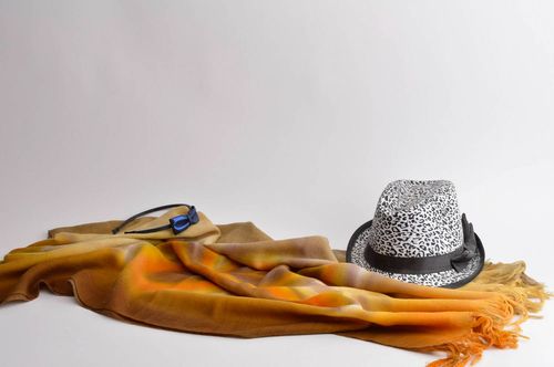 Bufanda de moda hecha a mano pañuelo de seda natural accesorio para mujer - MADEheart.com