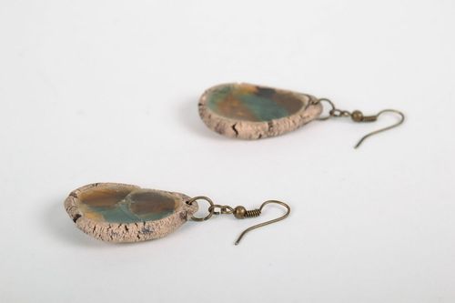 Clay and glass earrings - MADEheart.com