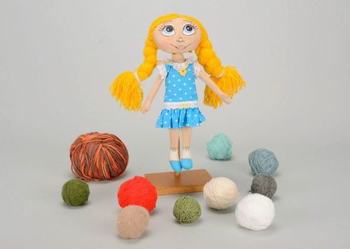 Fragranced doll with yellow braids  - MADEheart.com