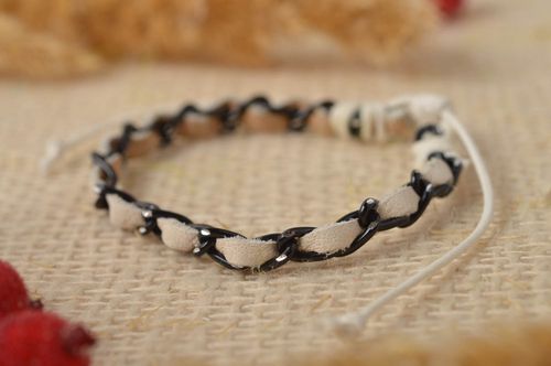 Leather bracelet handmade jewelry chain bracelet designer accessories cool gifts - MADEheart.com