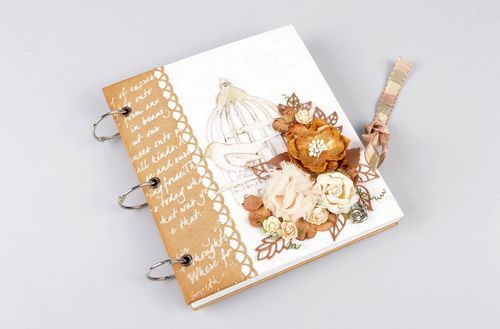 Handmade wedding gift designer notepad notebook for wedding wishes gift for girl - MADEheart.com