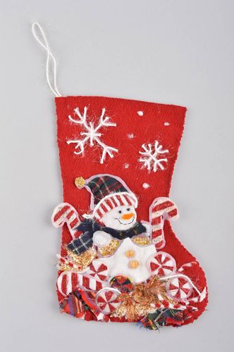 Weihnachten Deko Weihnachts Strumpf Handmade Deko Weihnachten Socke rot schön - MADEheart.com