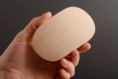 Base de madera para el pasador del pelo Ovalo - MADEheart.com