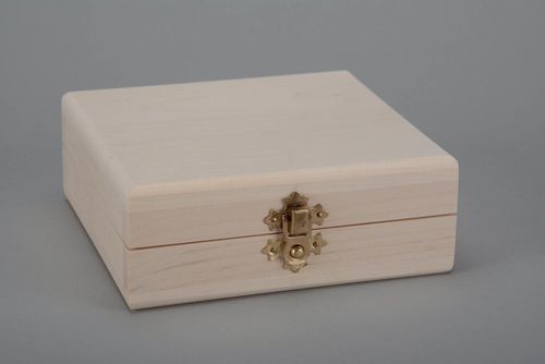 Boîte en bois brut à bijoux à décorer - MADEheart.com