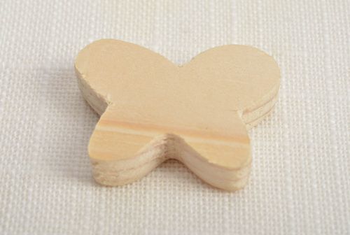 Handmade small thick flat plywood craft blank for painting figurine of butterfly - MADEheart.com