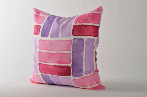 Taie oreiller fait main Housse coussin en textile design vif Cadeau femme - MADEheart.com