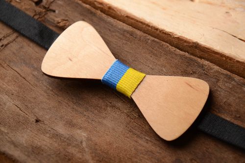 Wooden bow tie designer accessories handcrafted bow tie wooden gifts wooden tie - MADEheart.com