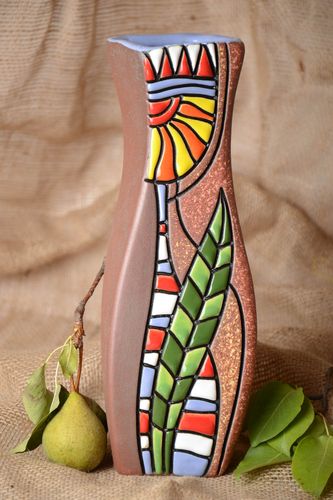 Handmade ausgefallene Vase für Haus Deko Keramik Vase Geschenk für Frauen 2 L - MADEheart.com