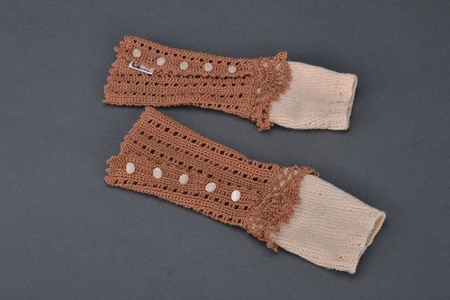 Mitaines tricotées Combinaison faites main - MADEheart.com