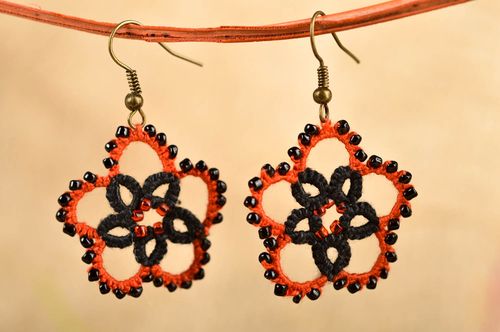 Handmade lovely earrings stylish cute jewelry unusual designer accessories - MADEheart.com