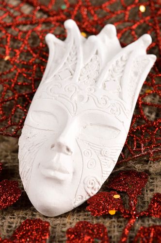 Figurine à peindre fait main Objet décoratif masque de carnaval Déco maison - MADEheart.com