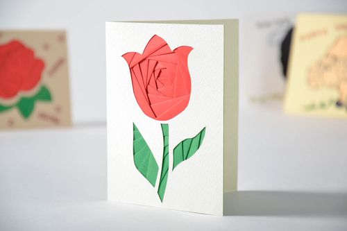 Cartão de felicitação em técnica iris folding - MADEheart.com