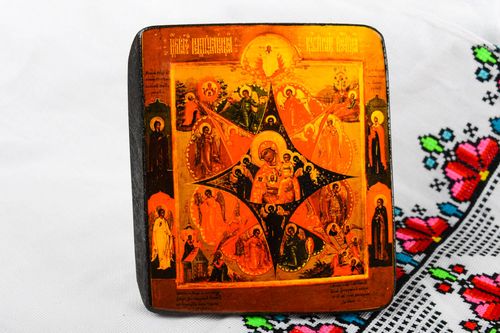 Handmade products wooden product family icon personal icons orthodox gifts - MADEheart.com
