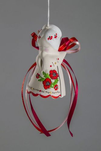 Clochette décorative artisanale Ange céramique - MADEheart.com
