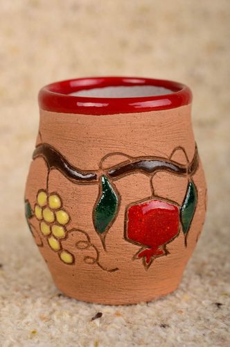 Vaso para vodka de cerámica artesanal utensilio de cocina regalo original - MADEheart.com