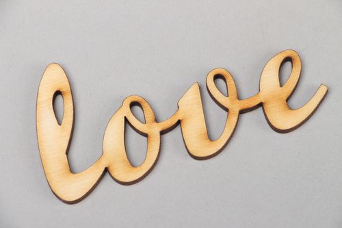 Plywood lettering Love - MADEheart.com