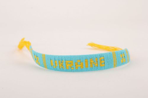 Bracciale intrecciato fatto a mano accessorio originale braccialetto Ucraina - MADEheart.com