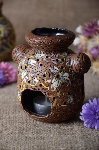 Difusor de aroma inusual artesanal portavelas de cerámica regalo original - MADEheart.com