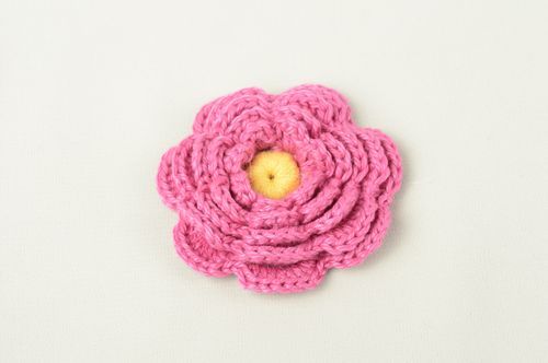 Unusual handmade crochet flower jewelry making supplies artisan jewelry - MADEheart.com