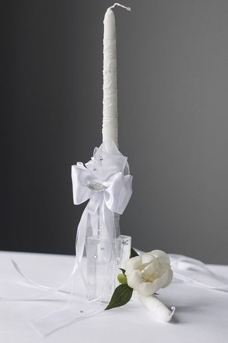Candela decorativa fatta a mano candela nuziale bella tenera per nozze - MADEheart.com