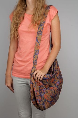 Borsa di cotone fatta a mano borsetta originale accessorio bello da donna   - MADEheart.com