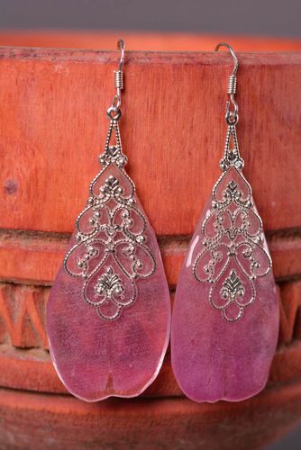 Stylish handmade flower earrings trendy jewelry designs unusual gifts for her - MADEheart.com