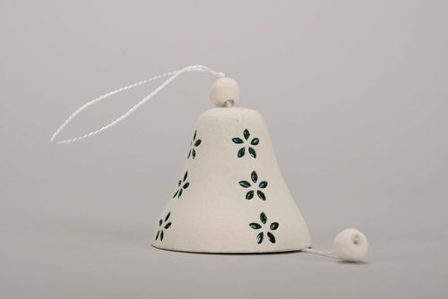 Bell made of white clay - MADEheart.com