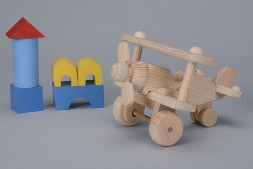 Aereo giocattolo fatto a mano giocattolo di legno giocattolo da bambino - MADEheart.com