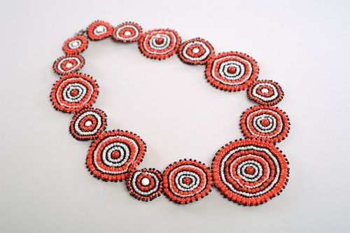 Collana di perline fatta a mano originale di moda bigiotteria da donna - MADEheart.com