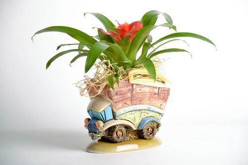 Pot de fleurs en céramique Voiture - MADEheart.com