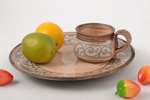 Handmade unusual plates interesting kitchen decor designer beautiful cup - MADEheart.com