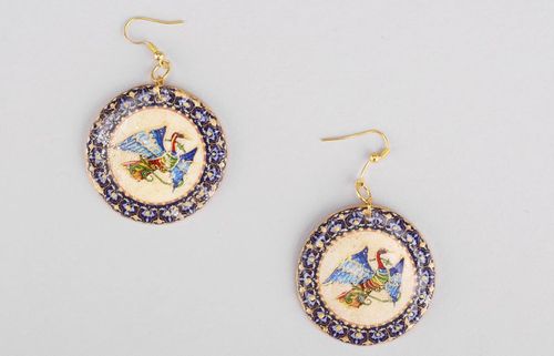 Earrings Blue firebird - MADEheart.com