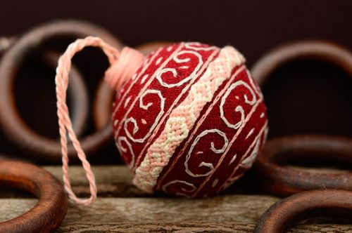 Unusual handmade ball beautiful decorative accessories stylish Christmas decor - MADEheart.com