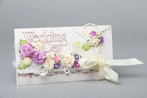 Tarjeta artesanal para la boda - MADEheart.com