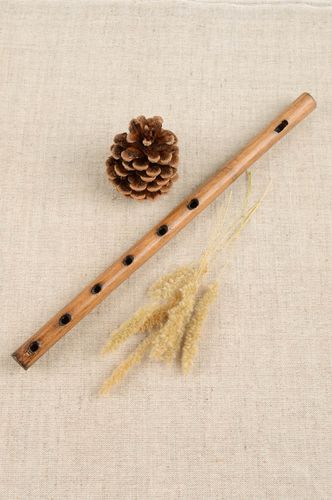 Flöte aus Holz handmade Blasinstrument aus Holz Wohn Accessoire Haus Deko - MADEheart.com